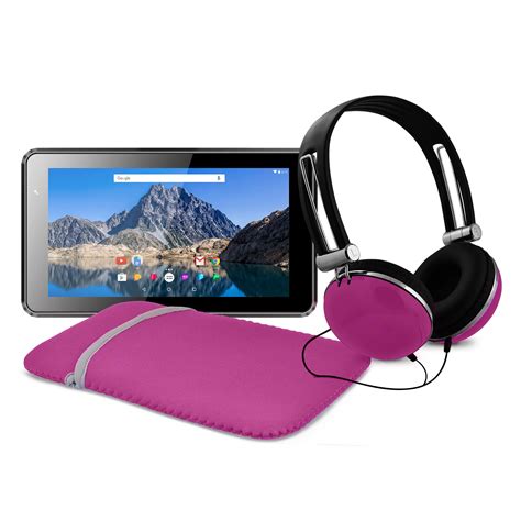 Ematic 7 16gb Tablet With Android 71 Nougat Sleeve And Headphones