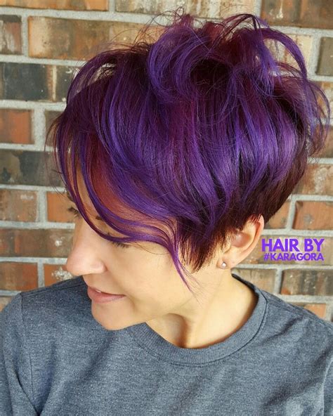 Short Pixie Purple Hairstyles