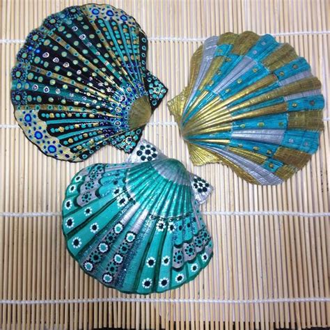 Hand Painted Ocean Shell Gift For Her Ready To Ship Etsy Seashell