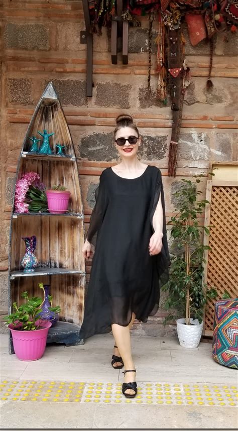 İtalyan Siyah İpek Elbise