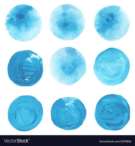 Watercolor Circles Set Royalty Free Vector Image