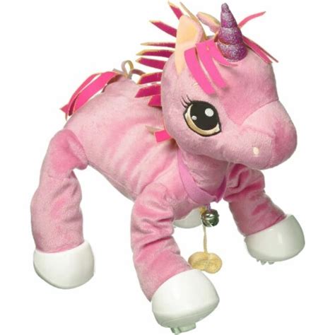 Peppy Pets Pink Unicorn Toy Bouncing Interactive Pet No Batteries