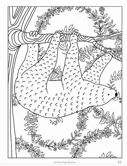 Calming Coloring Pages Animals Yoga Stories Students