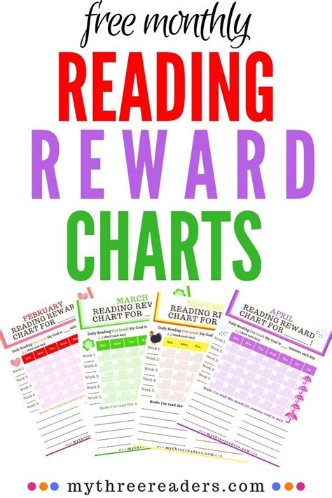 Reading Reward Charts For Kids Free For This Month And 12 More For Each