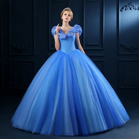 buy hot sale adult cinderella cosplay costume cheap high quality blue