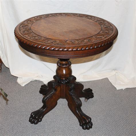 Bargain Johns Antiques Antique Round Oak Carved Center Or Parlor