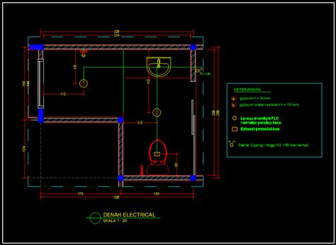 Ingin kamar mandi di rumah terlihat seperti kamar mandi hotel? Detail Denah Kamar Mandi - Contoh Gambar AutoCAD DWG