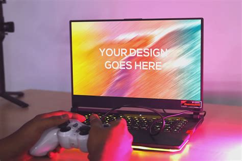 Asus Rog Laptop Mockup 22 Graphic By Relineo · Creative Fabrica