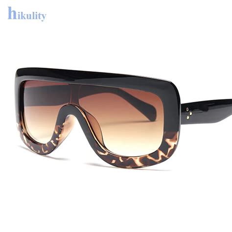 star kim kardashian square sexy sunglasses women or men big frame one piece italy luxury brand