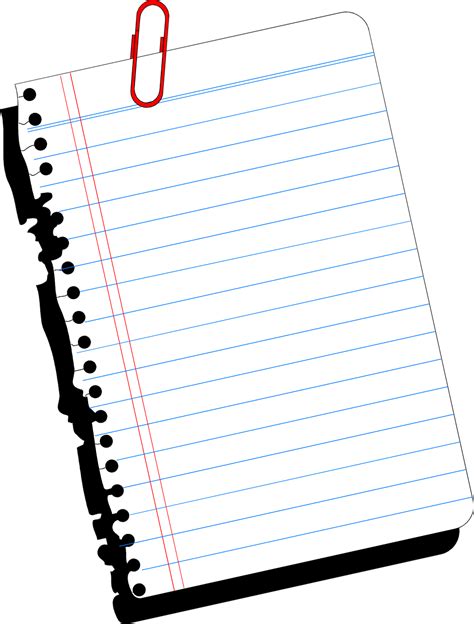Paper Notebook Notepad Computer File White Notepad Png Download 580