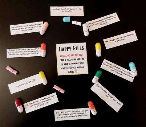 Personalised Happy Pills Secret Message In A Bottle Mental Etsy