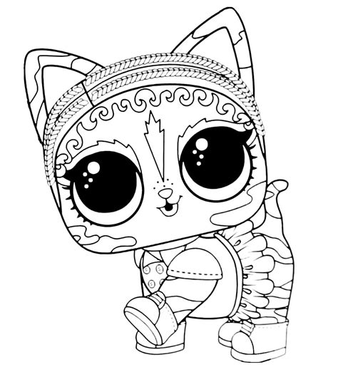Surprise pets, say the pets of the l.o.l. LOL Surprise Pet Coloring Page Agent Kitty in 2020 ...
