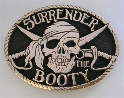 Surrender The Booty Pirate Buckle Etsy