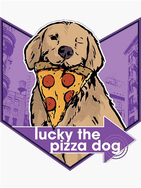 Lucky The Pizza Dog Sticker For Sale By Saka98 Redbubble