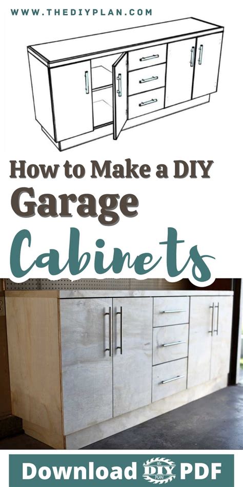 How To Build Diy Garage Cabinets And Drawers Thediyplan Garage