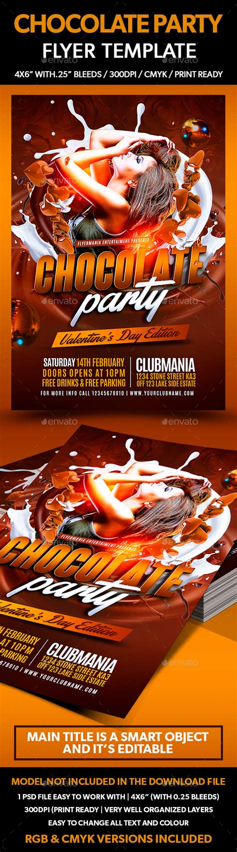 Chocolate Party Flyer Template By Flyermania Graphicriver
