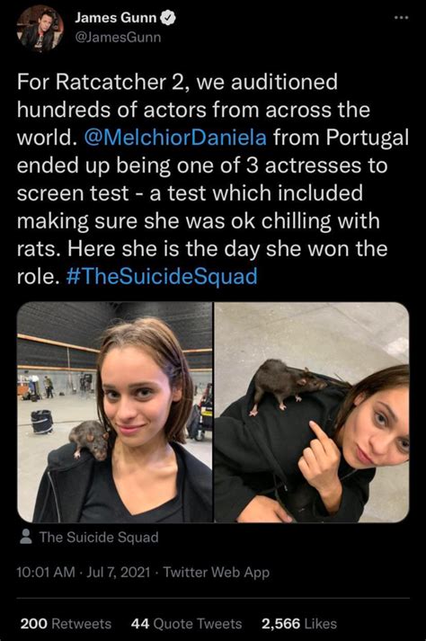 This version is one of the eponymous team's newest members, and is the daughter of an unnamed previous ratcatcher (portrayed by taika waititi). James Gunn on casting Daniela Melchior as Ratcatcher 2 ...