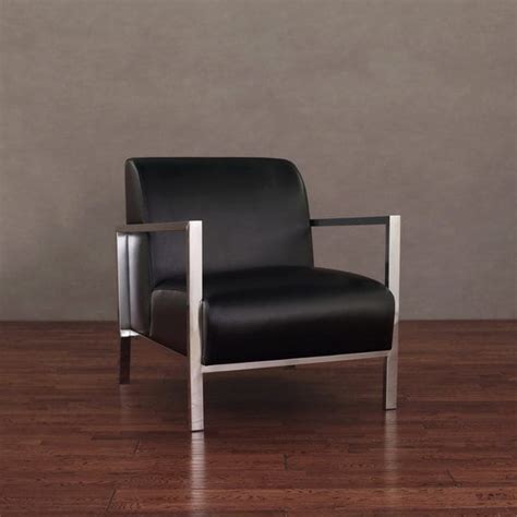 Modena Modern Black Leather Accent Chair Overstock Shopping Great