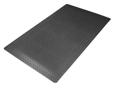 Notrax Antifatigue Mat Diamond Plate 2 Ft X 3 Ft 1 In Thick Black