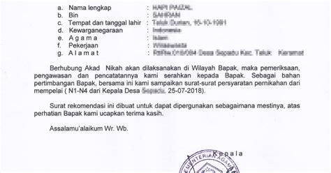 Contoh Surat Rekomendasi Nikah Kua Nevaehaddlarsen