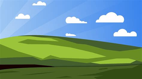 Windows Xp Valley Minimalism Bliss Clouds Hd Wallpaper Rare Gallery