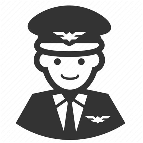 Aircrew Avatar Aviator Captain Male Man Pilot Icon