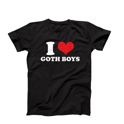 I Heart Goth Boys T Shirt I Love Goth Boys Shirts I Heart Etsy