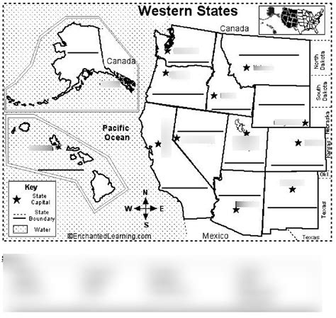 Western States And Capitals Diagram Quizlet