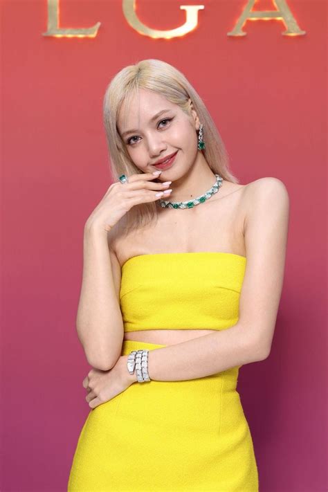 Blackpinks Lisa In Bright Yellow Pinkong Skirt At Bvlgari High Jewelry