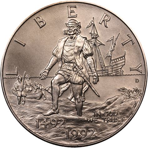 1992 D Columbus Quincentenary 50c Ms Coin Explorer Ngc