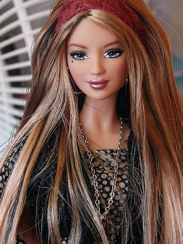 long haired doll with headband and necklace barbie hair beautiful barbie dolls barbie fashionista