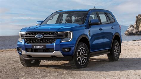2023 Ford Everest Suv Rendered Looks Like A Ranger With A Bed Cap