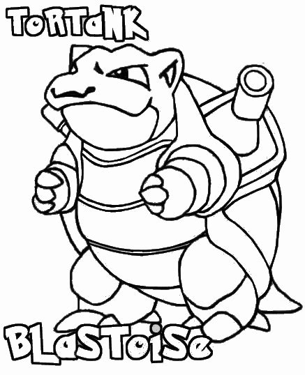 Blastoise can defend itself with two water cannons the blasts of which can even penetrate steel. Pokemon Coloring Pages Mega Blastoise - Drawing ...