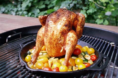Knuspriges Grillhähnchen vom Petromax Geflügelbräter