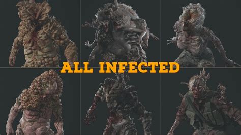 The Last Of Us Part 2 All Infected Character Models With Intro