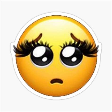 Im Baby Pleading Emoji Baddie Versioneyelashes Emoji Sticker