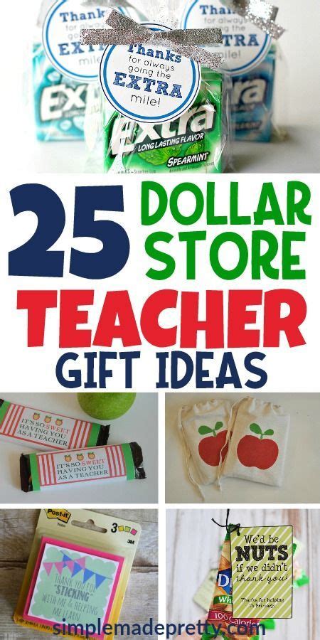 47 meaningful gifts to give teachers for teacher appreciation week. Dollar Tree Teacher Gift Ideas | Inexpensive teacher ...