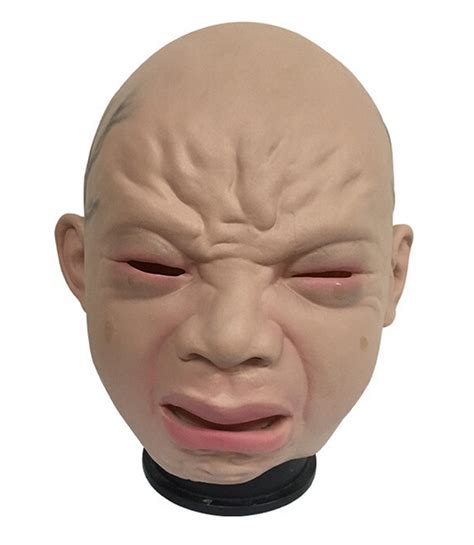 Buy Halloween Party Latex Horror Crying Baby Head Mask