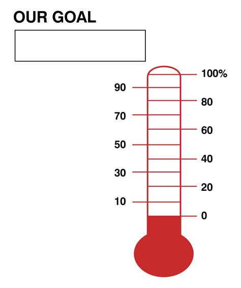 printable thermometer goal chart