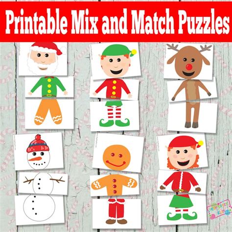 Printable Christmas Puzzles Busy Bag Itsy Bitsy Fun