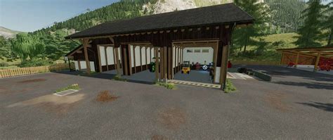 Fs22 Farm Garage With Workshop V10 Fs 22 Objects Mod Download