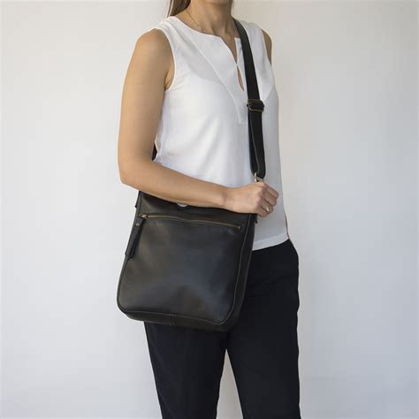 Black Crossbody Bag With Wide Strap Laroll Bags