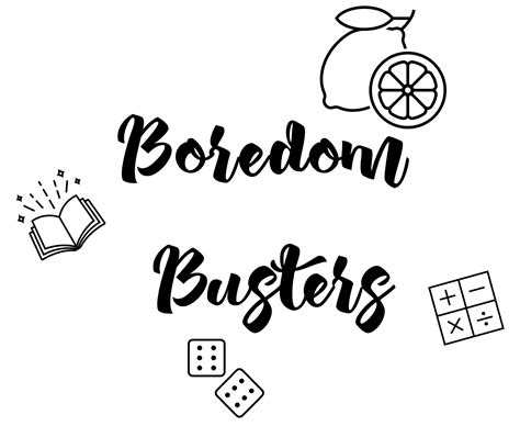 Free Boredom Busters For Kids Of All Ages Candy Lemon Books