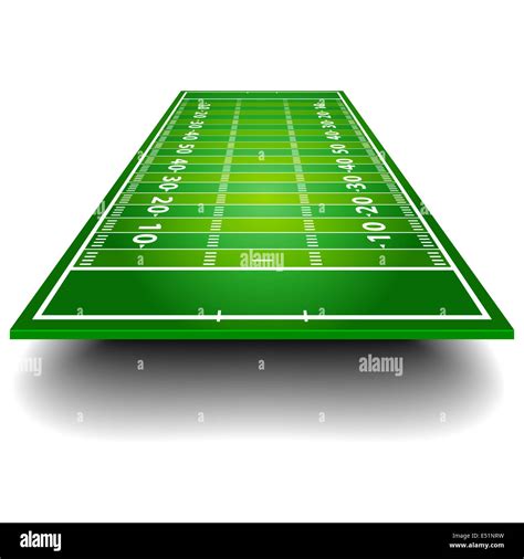 American Football Field With Perspective Stock Photo Alamy