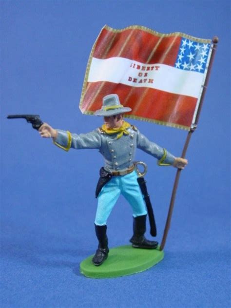 Britains Herald Dsg Confederate Toy Soldiers Jeb Stuarts Cavalry Flag