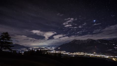 1242x2208 Resolution Mountain Night Switzerland Sevelen Stars Hd