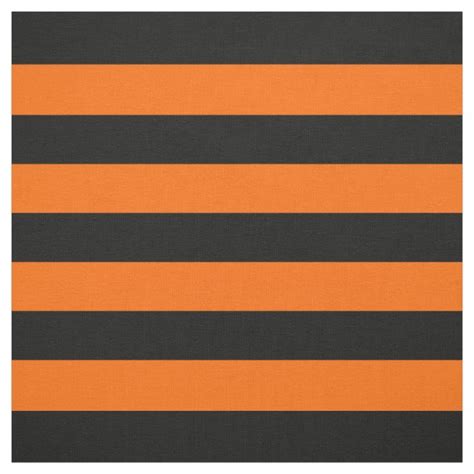 Halloween Orange Black Stripes Pattern Modern Chic Fabric Zazzle