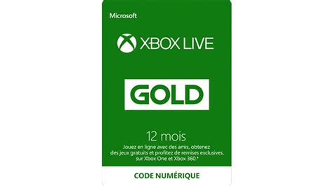 Acheter Abonnement Xbox Live Gold Code Numérique Microsoft Store Fr Fr