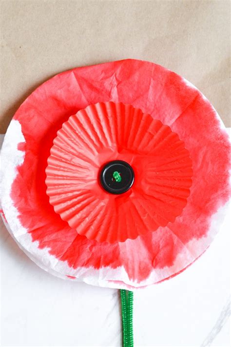 Memorial Day Paper Poppy Craft - Three Little Ferns - Family Lifestyle Blog