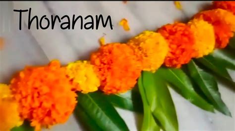 Toran Making Ideashome For Any Poojadoor Decoration Marigold Flowers